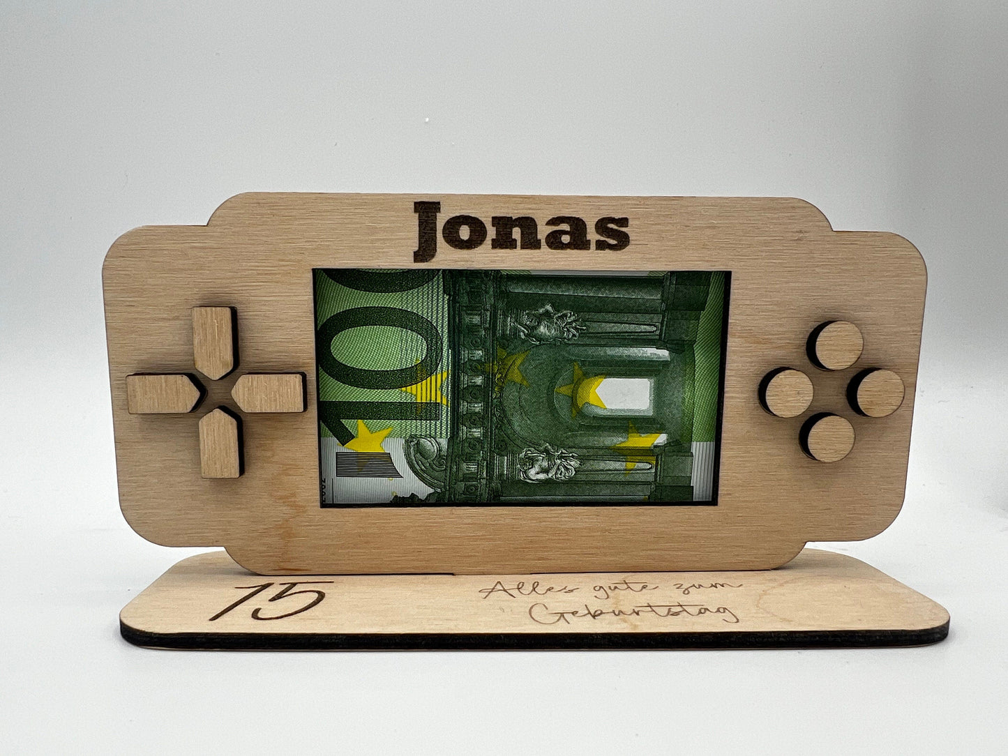 Geldgeschenk Spielekonsole, Geschenkaufsteller zum Geburtstag für Zocker Dekoschuppen