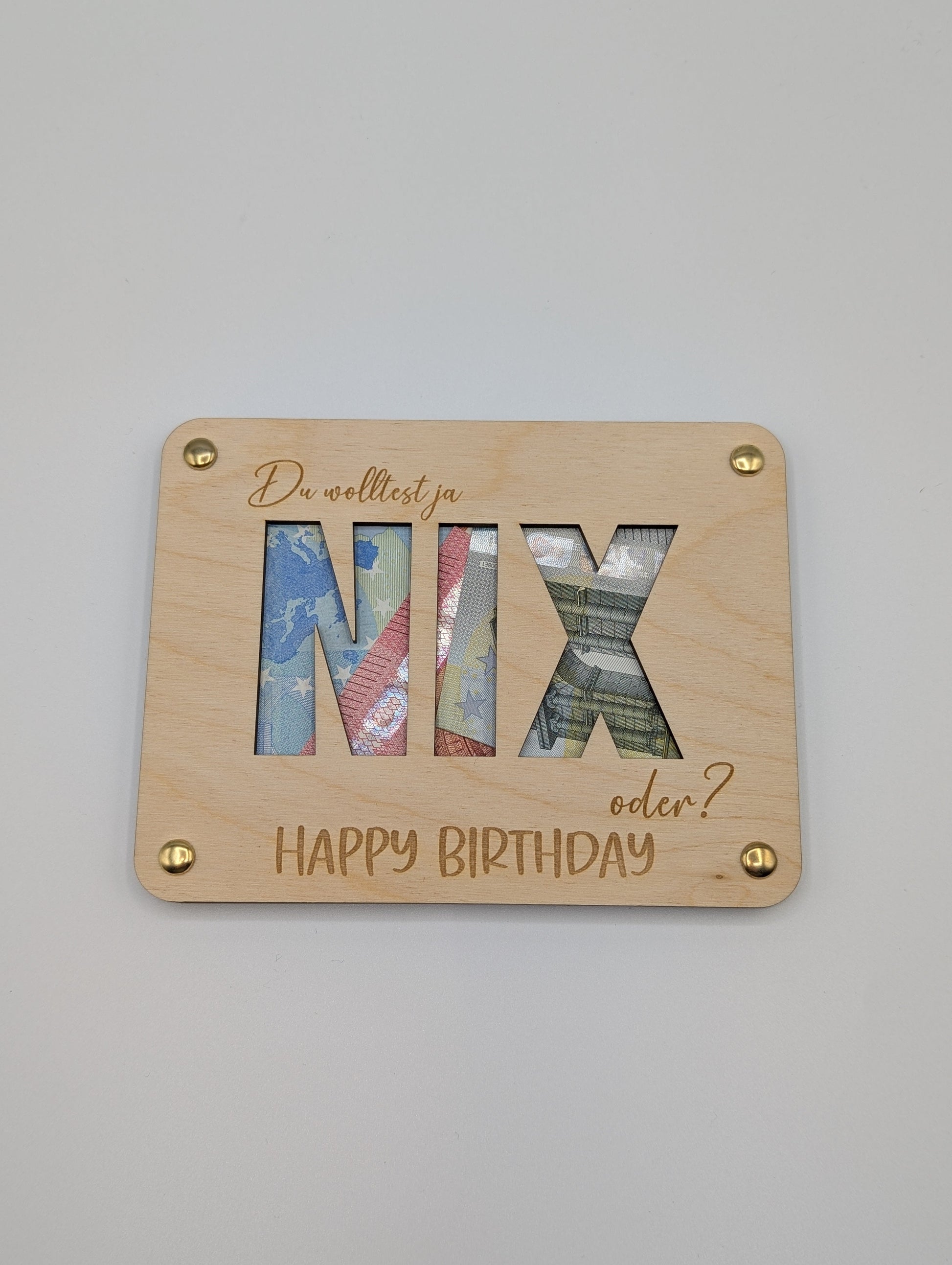 Geschenkkarte Nix, Lustige Geschenkidee zum Geburtstag Dekoschuppen