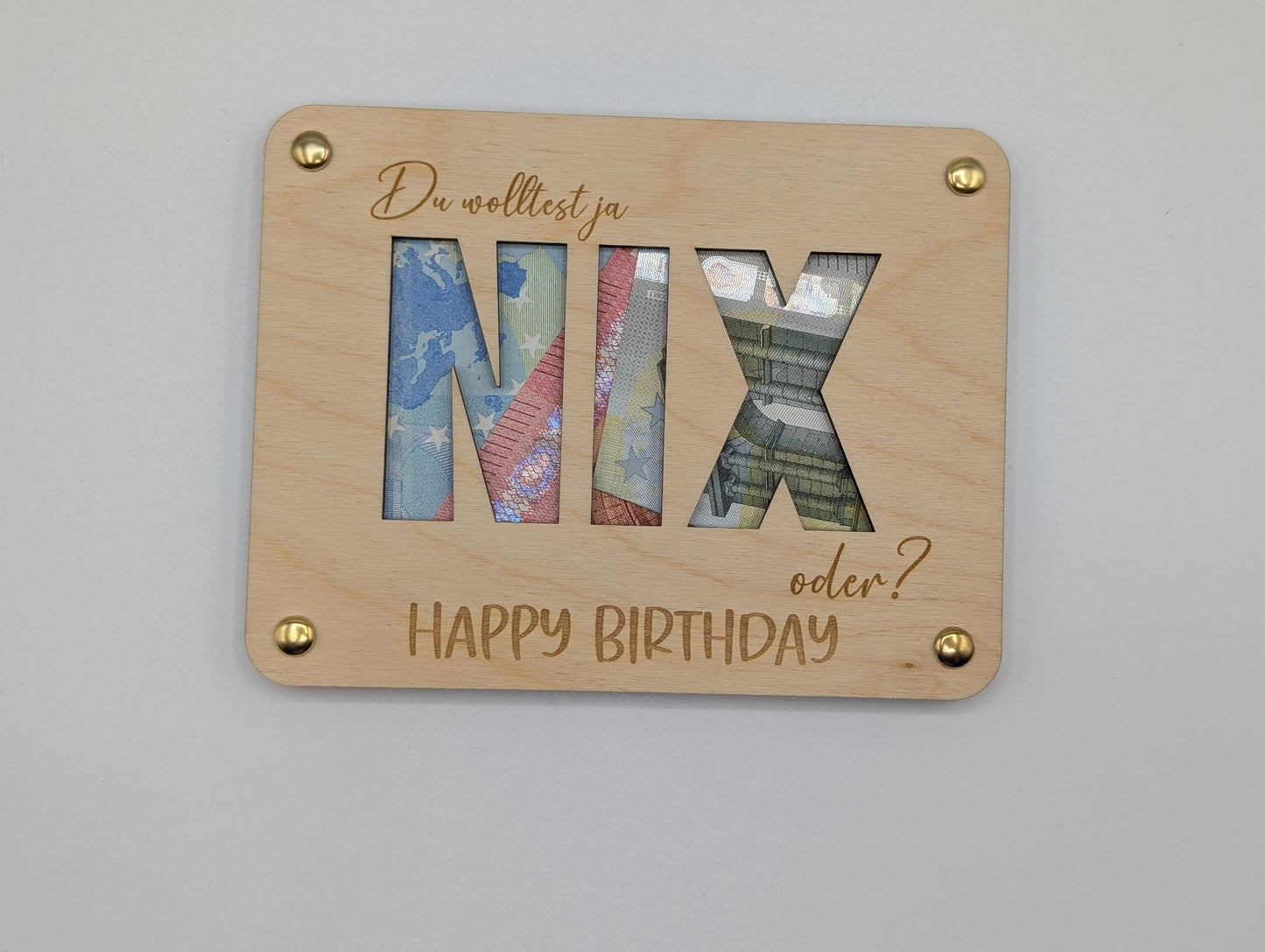 Geschenkkarte Nix, Lustige Geschenkidee zum Geburtstag Dekoschuppen