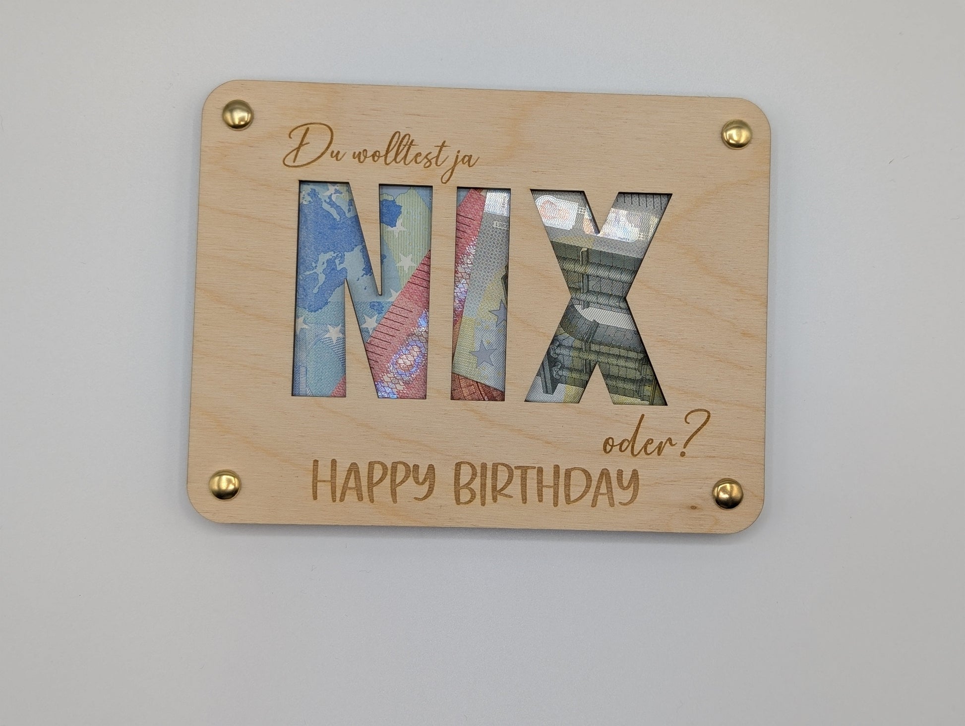 Geschenkkarte Nix, Lustige Geschenkidee zum Geburtstag Dekoschuppen