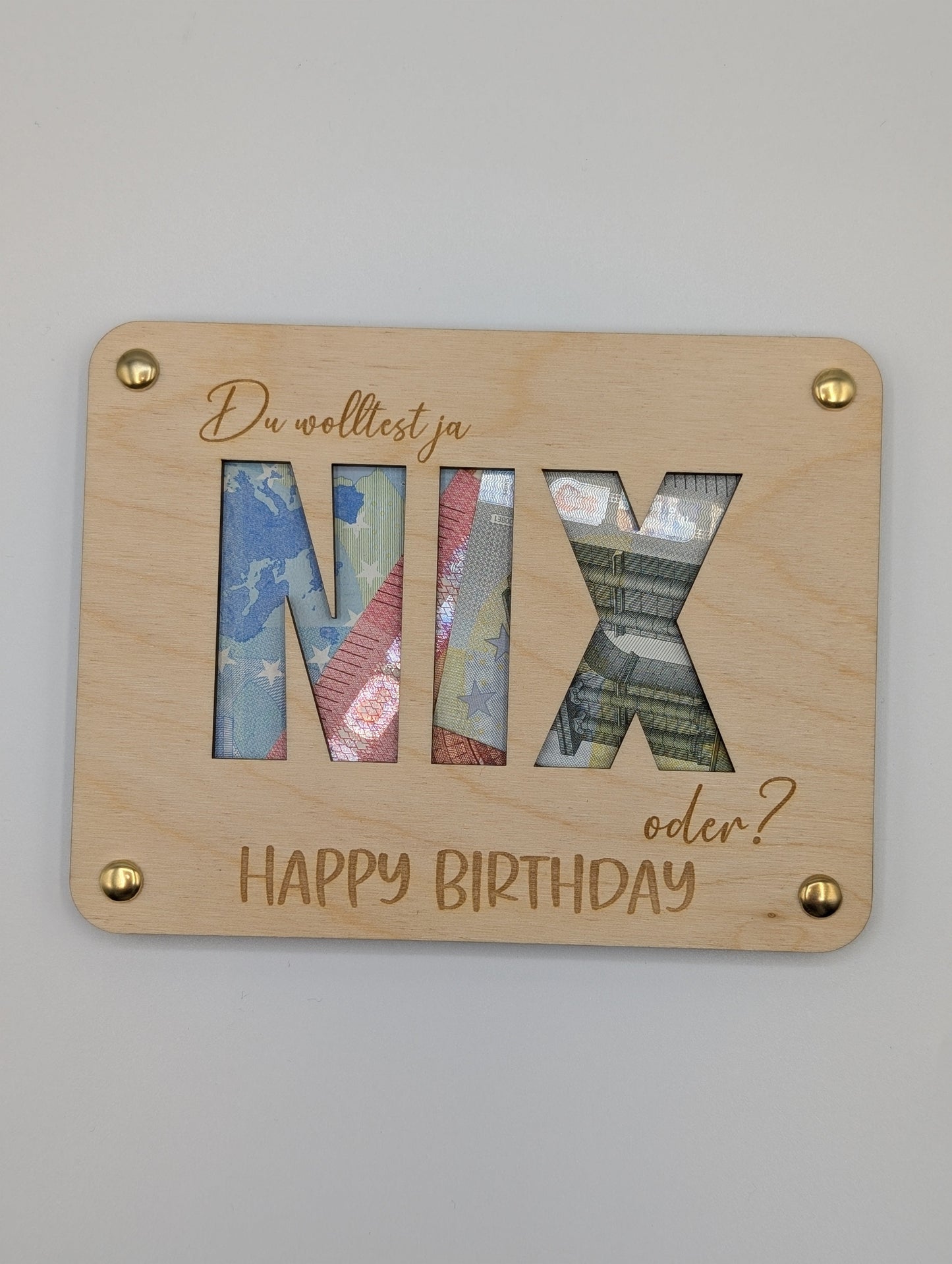 Geschenkkarte Nix, Lustige Geschenkidee zum Geburtstag Dekoschuppen
