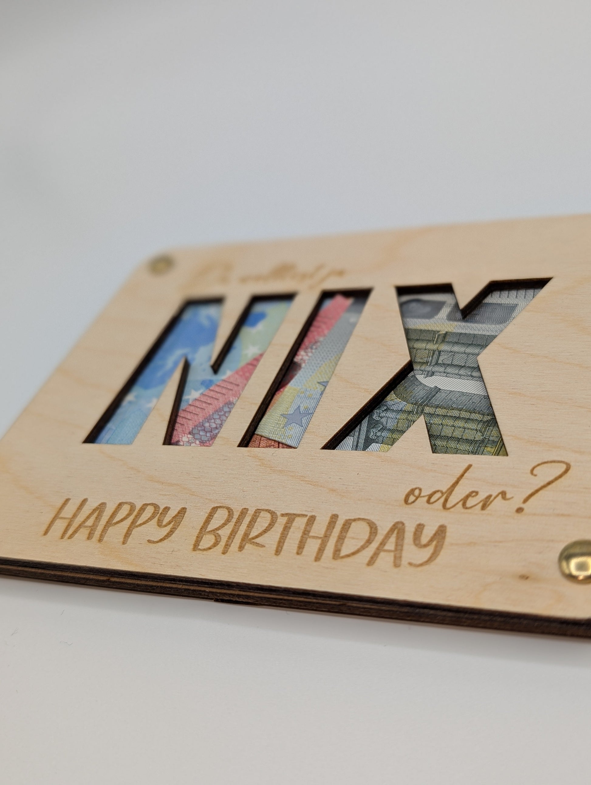 Geschenkkarte Nix, Lustige Geschenkidee zum Geburtstag Dekoschuppen