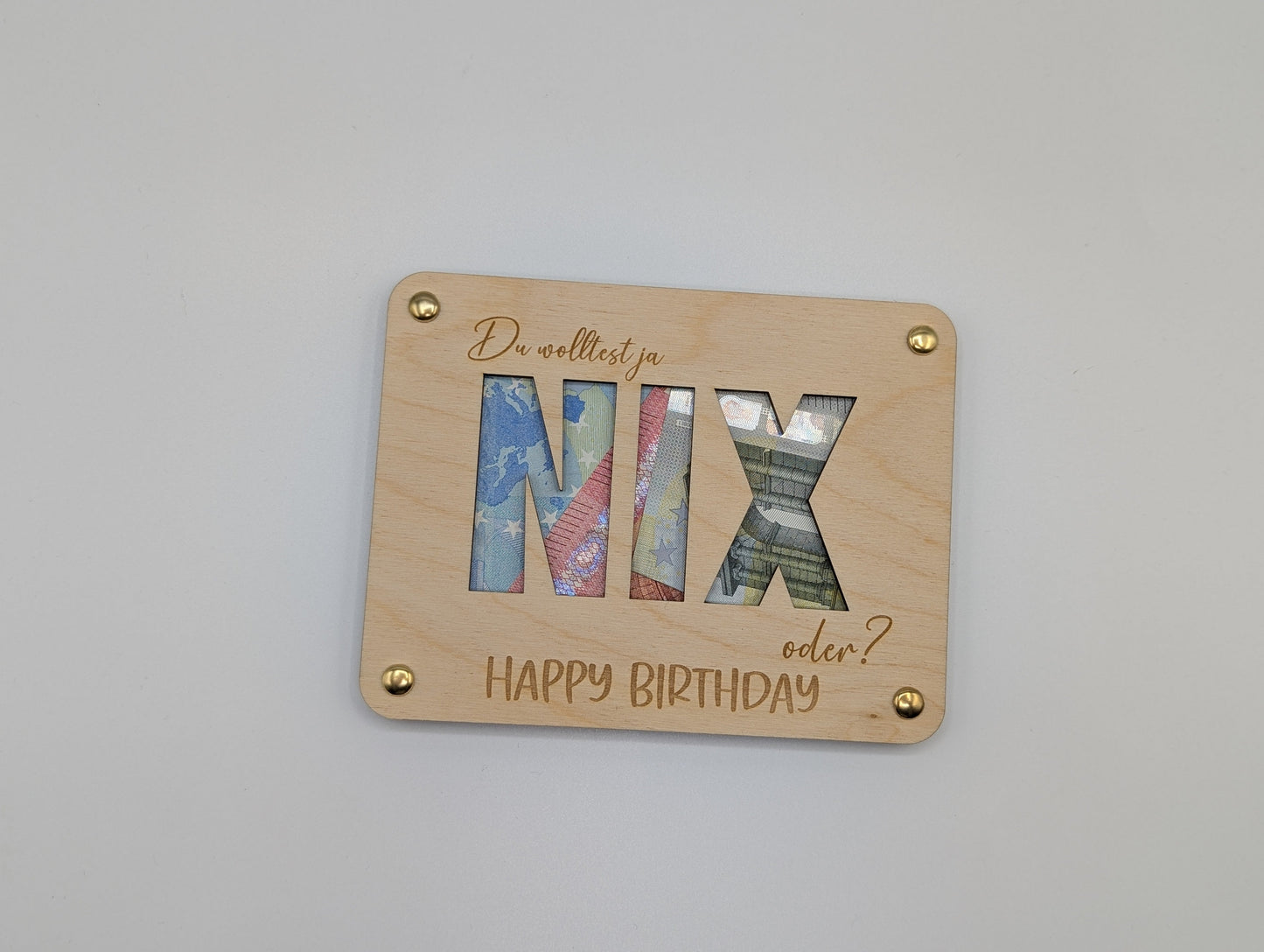 Geschenkkarte Nix, Lustige Geschenkidee zum Geburtstag Dekoschuppen