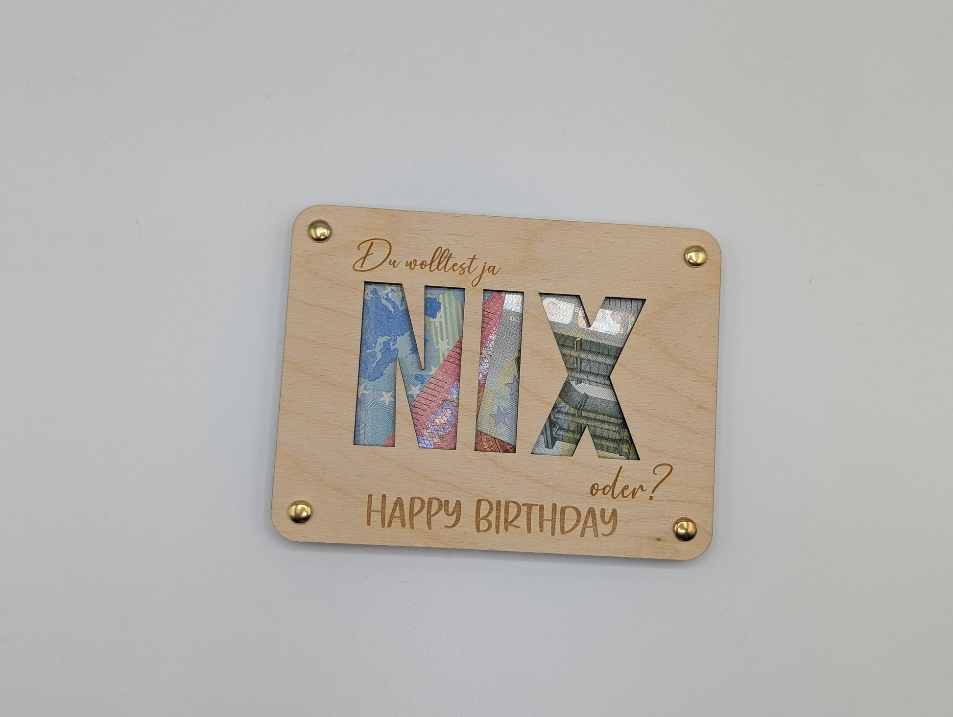 Geschenkkarte Nix, Lustige Geschenkidee zum Geburtstag Dekoschuppen