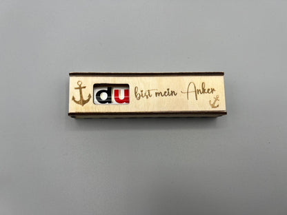 "DU wirst PAPA" Geschenkbox für Duploriegel Dekoschuppen
