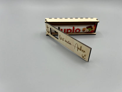 "DU wirst PAPA" Geschenkbox für Duploriegel Dekoschuppen