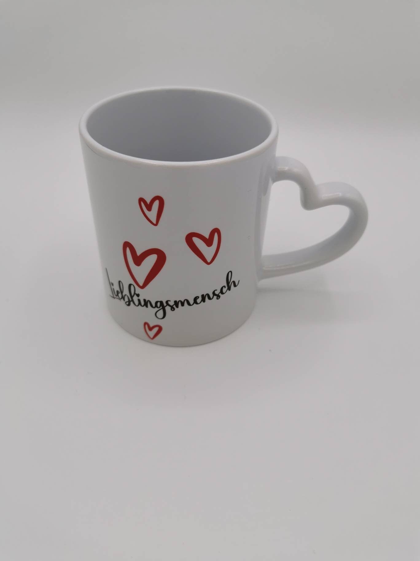Becher Lieblingsmensch Herzhenkel, Kaffeebecher, Becher Geschenkidee zum Muttertag, Tasse zum Valentinstag , Keramiktasse Dekoschuppen