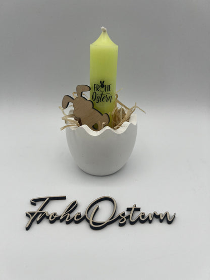 Oster Mitbringsel / Ostergeschenk/ Osterdekoration/ Geschenk aus Raysin mit Kerze/ Geschenk zu Ostern/ Eierschale mit Kerzenhalter / Dekoschuppen